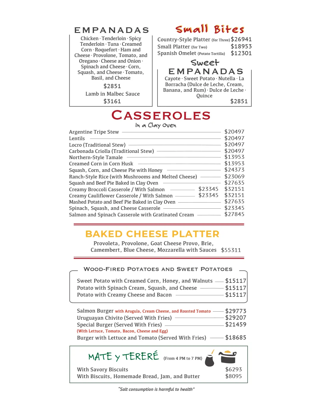 Menu — Page 2
