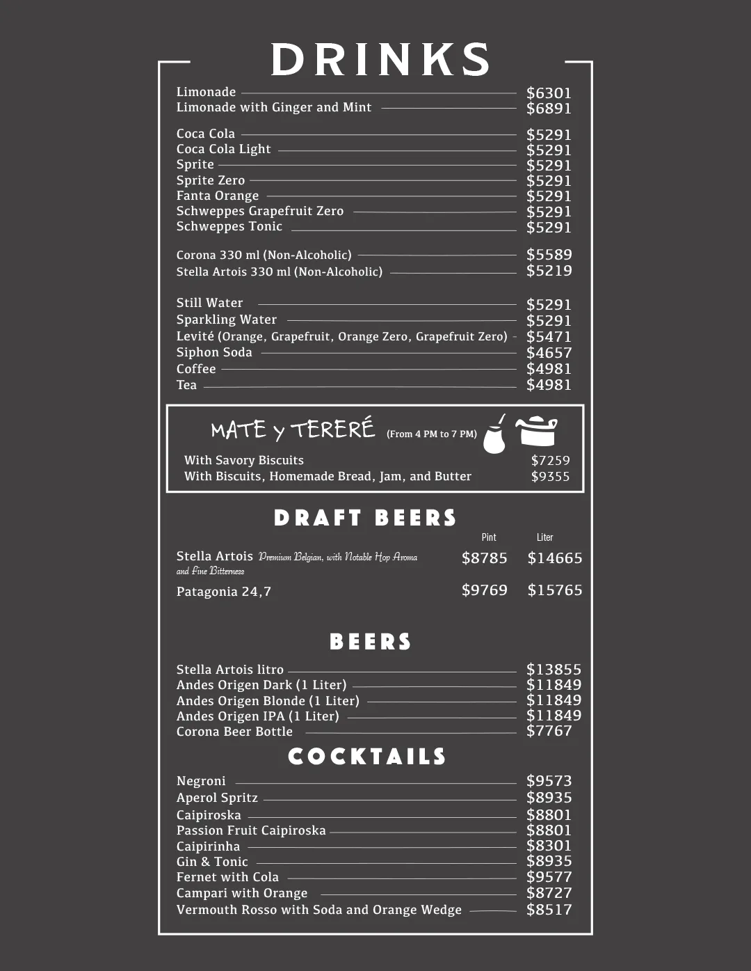 Menu — Page 6